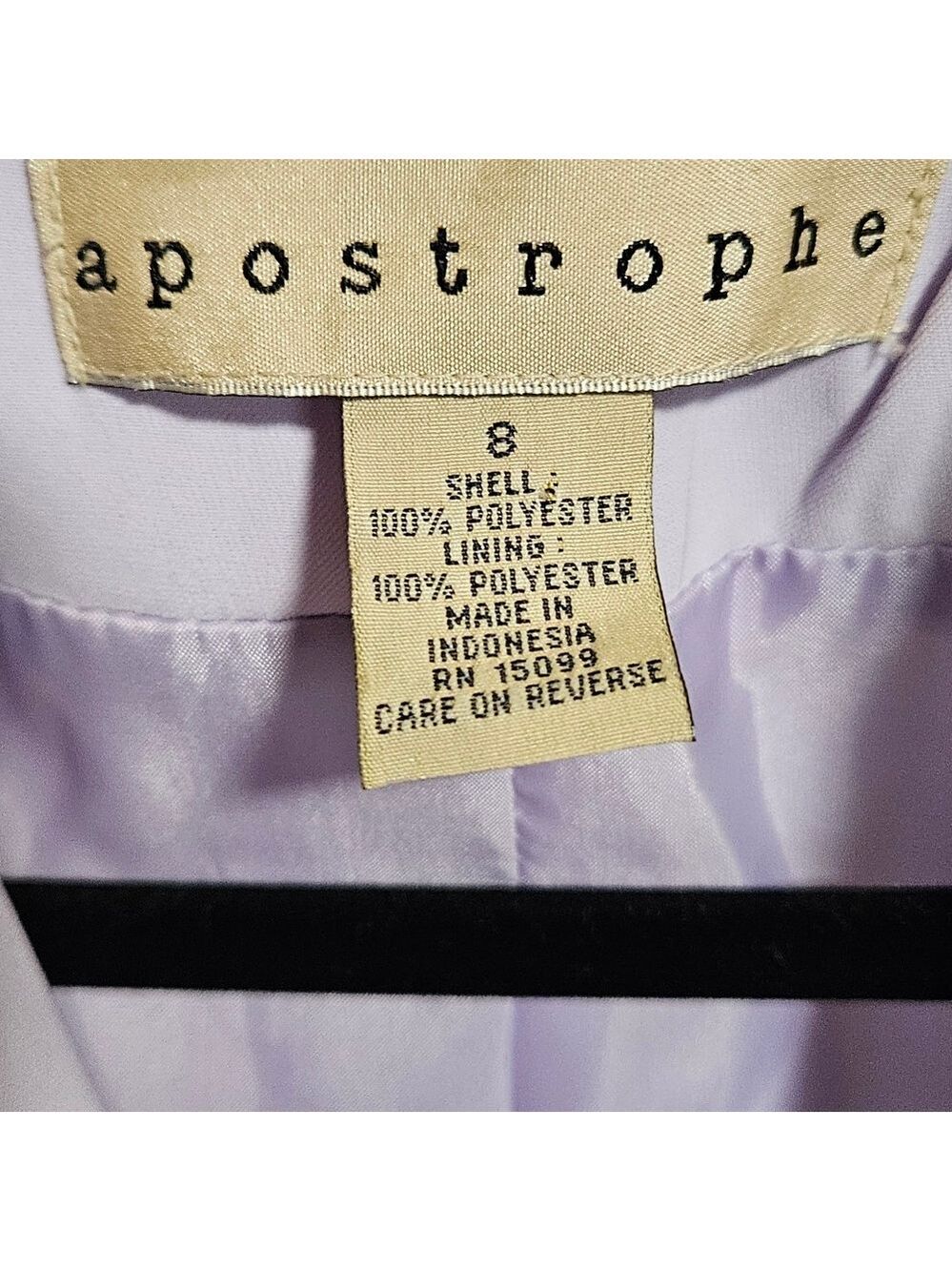 Apostrophe Light Purple Women's Blazer Size 8 - Picture 2 of 5